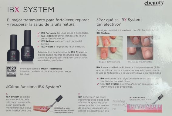 Información sobre el sistema 3X para el cuidado de uñas, incluyendo tratamientos y beneficios.